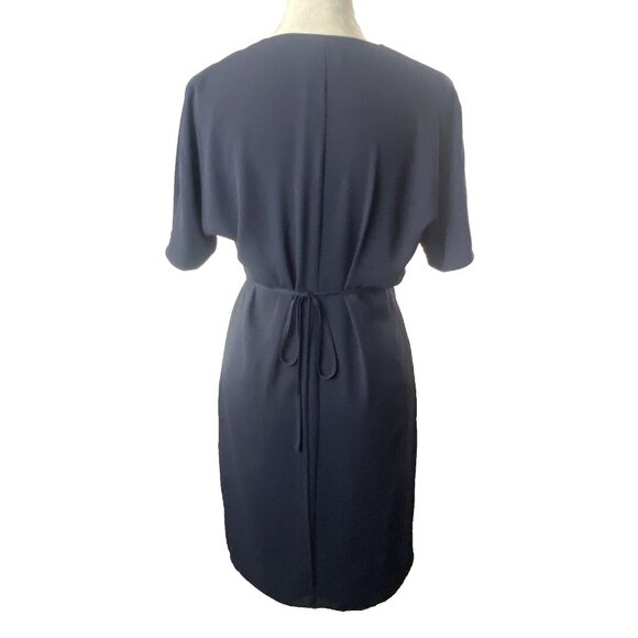 BABATON Aritzia Women Wrap Dress Above Knee Short Sleeves Sz XXS Blue 90-7 - Picture 3 of 10